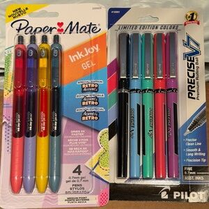 Paper Mate and Pilot Pen Sets 9 Pens New Limi Edition